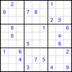 Судоку 9х9 #322 трудный