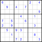 Судоку 9х9 #325 трудный