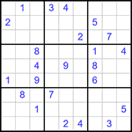 Судоку 9х9 #329 трудный