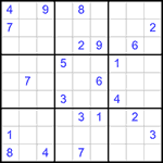 Судоку 9х9 #330 трудный