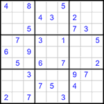 Судоку 9х9 #331 трудный