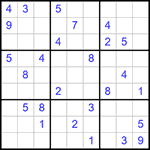 Судоку 9х9 #332 трудный