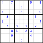 Судоку 9х9 #334 трудный