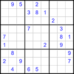 Судоку 9х9 #335 трудный
