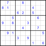 Судоку 9х9 #337 трудный