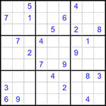 Судоку 9х9 #339 трудный