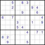 Судоку 9х9 #349 трудный