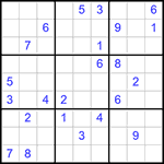Судоку 9х9 #350 трудный