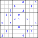 Судоку 9х9 #351 трудный