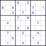 Судоку 9х9 #352 трудный