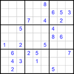 Судоку 9х9 #354 трудный