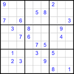 Судоку 9х9 #356 трудный