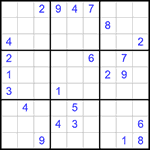 Судоку 9х9 #357 трудный