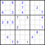 Судоку 9х9 #358 трудный