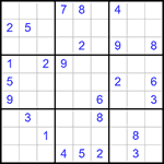 Судоку 9х9 #306 очень трудный