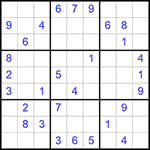 Судоку 9х9 #307 очень трудный