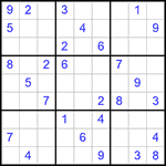 Судоку 9х9 #309 очень трудный