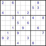 Судоку 9х9 #310 очень трудный