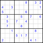 Судоку 9х9 #311 очень трудный