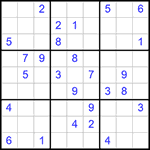 Судоку 9х9 #312 очень трудный