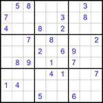 Судоку 9х9 #313 очень трудный