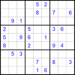 Судоку 9х9 #316 очень трудный