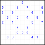Судоку 9х9 #319 очень трудный