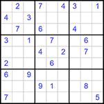 Судоку 9х9 #321 очень трудный