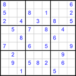 Судоку 9х9 #323 очень трудный