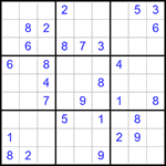 Судоку 9х9 #324 очень трудный