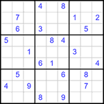 Судоку 9х9 #329 очень трудный