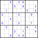 Судоку 9х9 #330 очень трудный