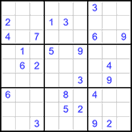 Судоку 9х9 #331 очень трудный