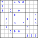 Судоку 9х9 #332 очень трудный