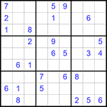 Судоку 9х9 #333 очень трудный