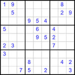 Судоку 9х9 #334 очень трудный