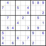 Судоку 9х9 #335 очень трудный