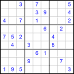 Судоку 9х9 #336 очень трудный