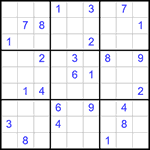 Судоку 9х9 #339 очень трудный