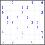 Судоку 9х9 #340 очень трудный