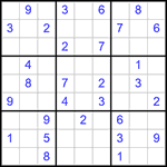 Судоку 9х9 #341 очень трудный