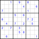 Судоку 9х9 #342 очень трудный