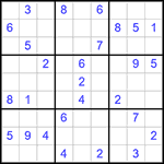 Судоку 9х9 #343 очень трудный