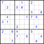 Судоку 9х9 #344 очень трудный