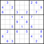 Судоку 9х9 #345 очень трудный