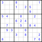 Судоку 9х9 #346 очень трудный