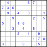 Судоку 9х9 #347 очень трудный