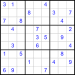 Судоку 9х9 #350 очень трудный