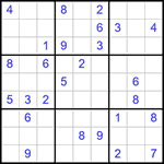 Судоку 9х9 #351 очень трудный
