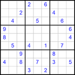 Судоку 9х9 #353 очень трудный